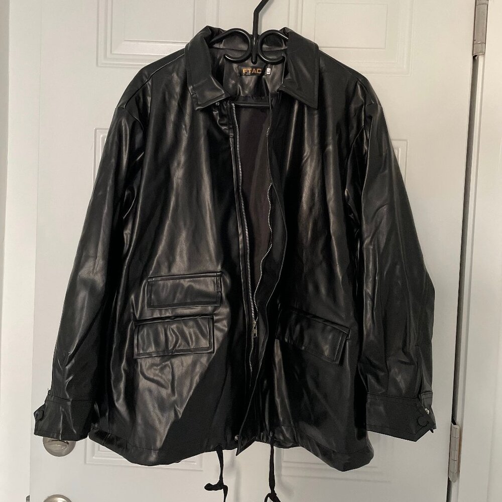 Faux Leather Light Jacket - Picture 2 of 3